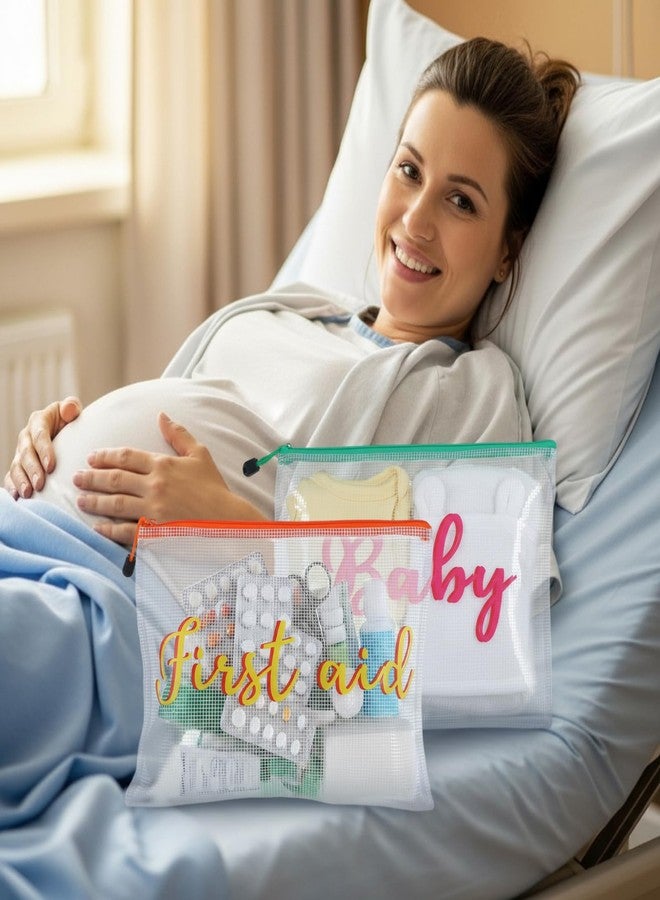 Aliceset مجموعة أليسيت المكونة من 8 قطع من حقائب المستشفى الكبيرة للولادة، حقيبة حفاضات مقاومة للماء وقابلة لإعادة الاستخدام، حقيبة بسحاب لحفظ مستلزمات الحمل والرضاعة ومستلزمات النظافة الشخصية للأم والطفل. - Image 4